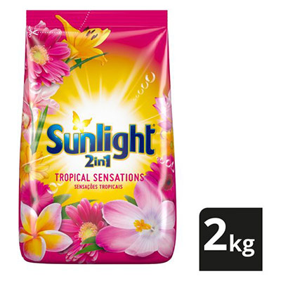Sunlight 2 in 1 Hand Washing Powder Tropical Sensations 2kg